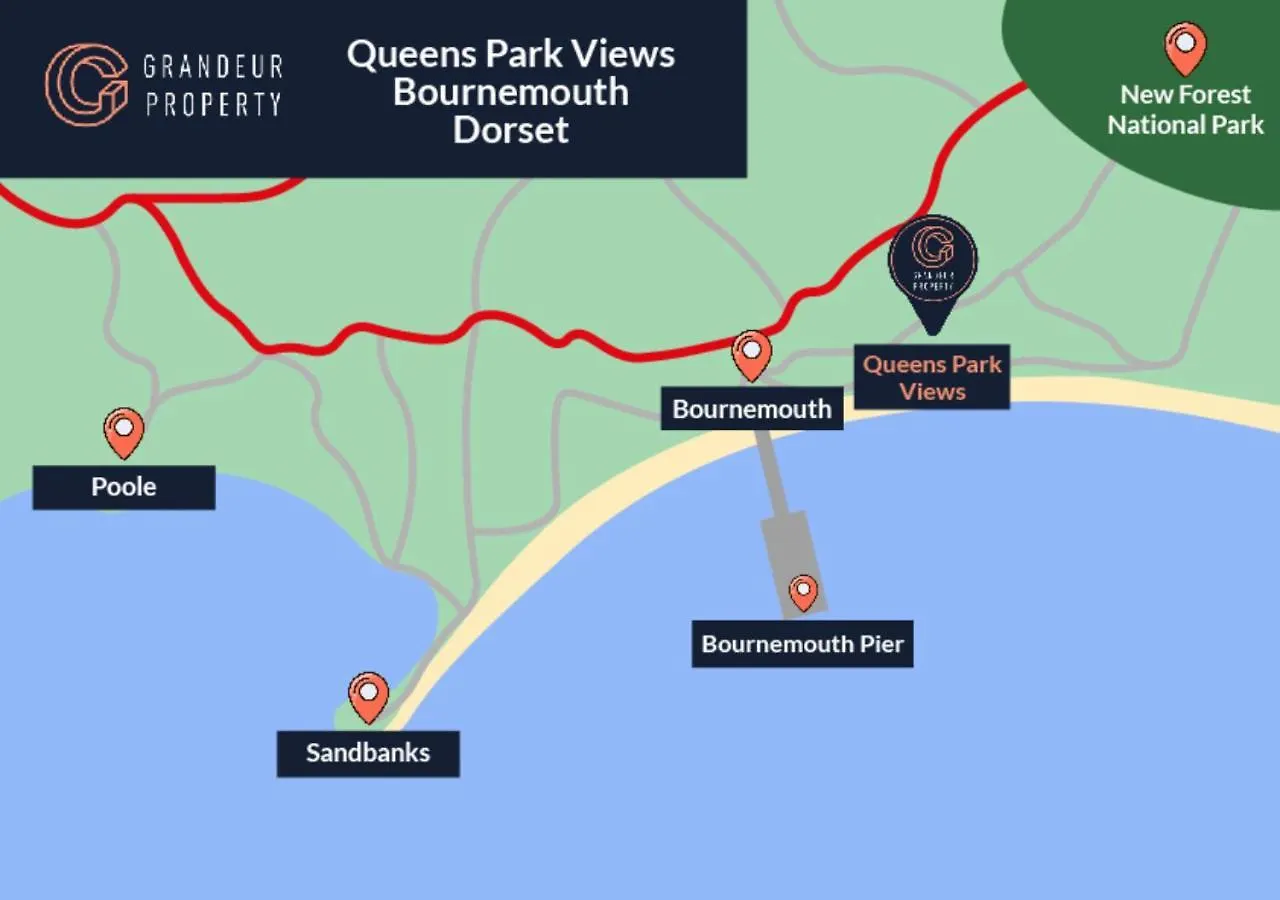公寓 Queens Park Views By Grandeur Property 伯恩茅斯